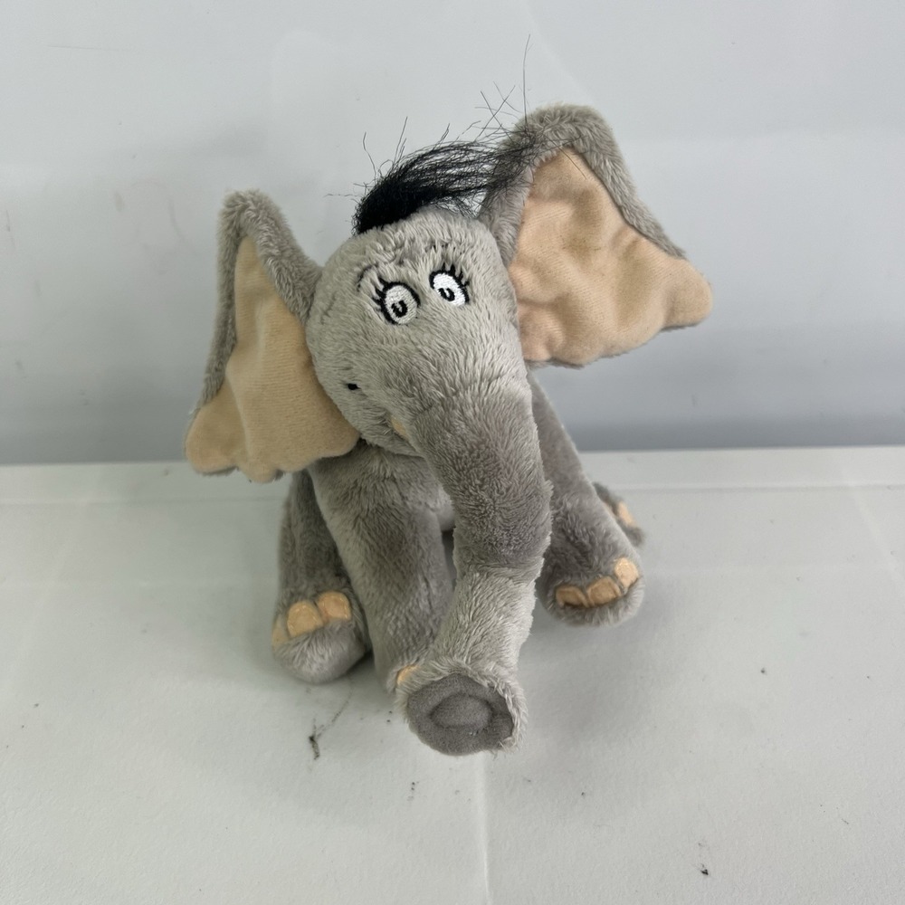 Horton Hears A Who Gray Elephant Small 5" Plush Stuffed Animal Dr Seuss